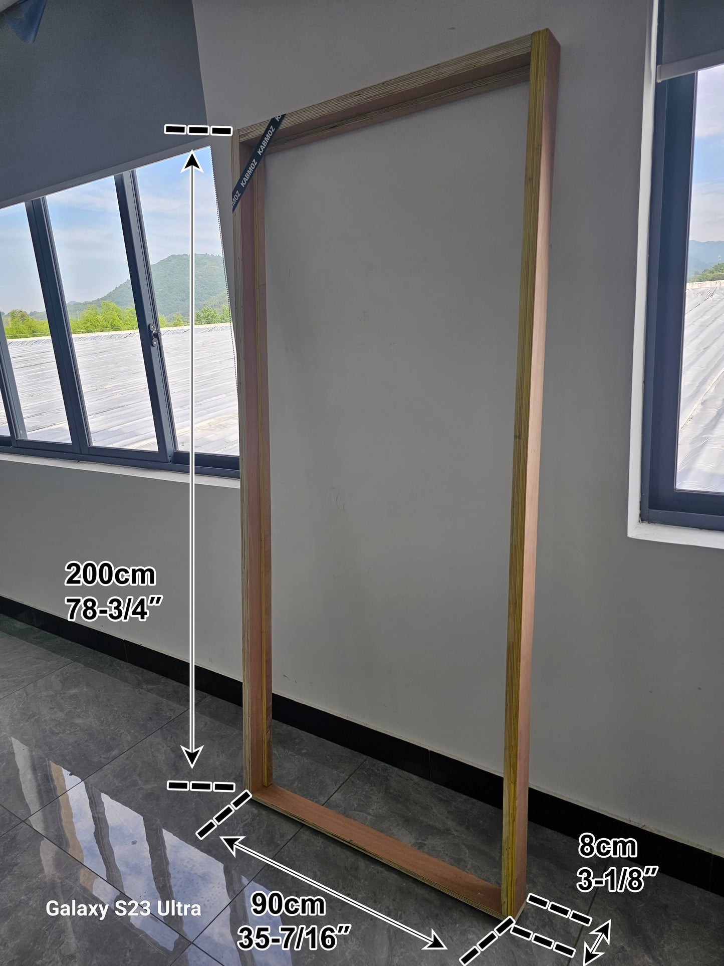 KABMOZ Premium Wooden Door Frame - Sturdy Construction for Durability and Style