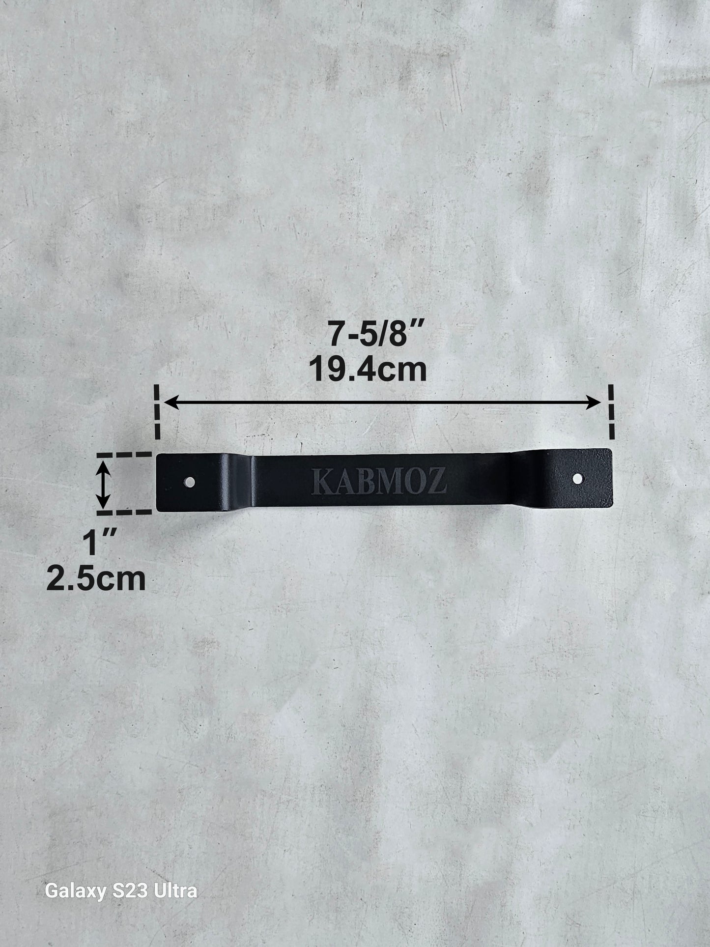 kabmoz Premium Black Barn Door Handle - Stylish Right Angle Design - Durable and Easy to Install